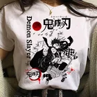 Женская футболка 90-х, с изображением рассекающего демонов, аниме Tanjiro Nezuko