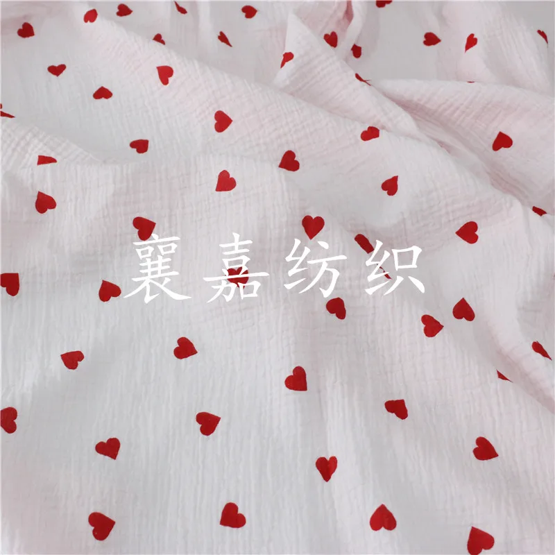 Брюки из хлопка и креповой ткани двухслойная марлевая любовь пижама в сердечко