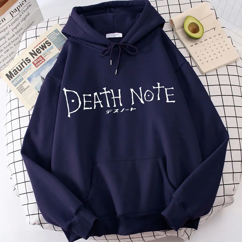 Japanese Anime Death Note Hoodies Men Kawaii Cartoon Sweatshirts Bleach Ichigo Graphic Hoodies Misa Manga Tops Unisex male