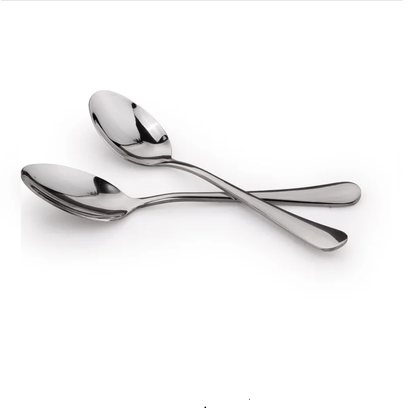 3pcs Korea Big Rice Buffet Spoon Soup Large Dinner Tablespoon Long Service Spoons Stainless Restaurant Public Dinnerware 8''|spoon long|spoon