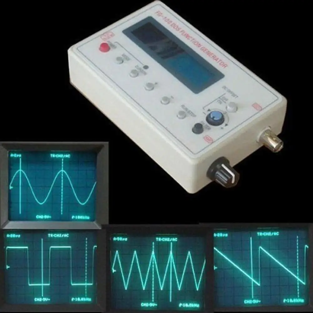 

DDS Signal Generator 1602 LCD Display 1Hz-500KHz Functional Sine Triangle Square Frequency Sawtooth Waveform Wave