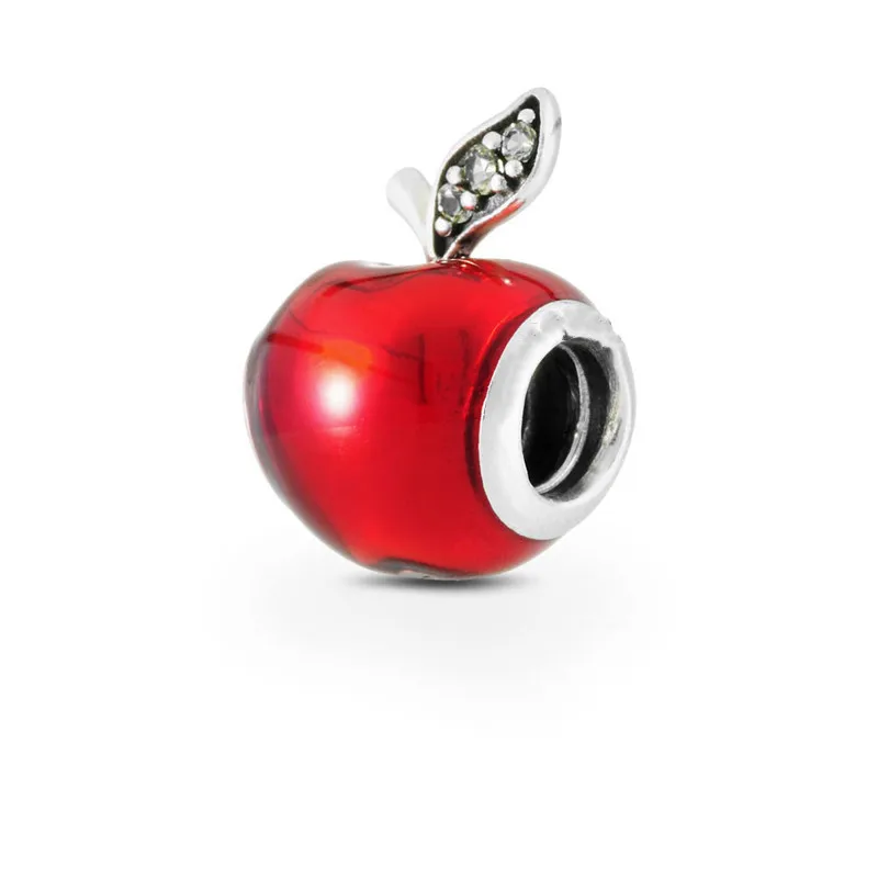 

Authentic 925 Sterling Silver Red Apple Bead Fit Original Pandora Bracelet For Women Birthday Fashion Jewelry Gift