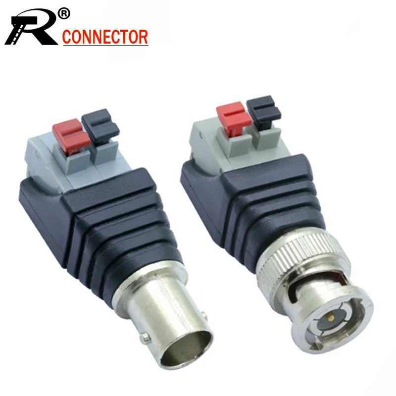 

100pcs/lot BNC Male/Female Jack Plug UTP Video AV Balun Connector Press Type Coaxial Adapter For CCTV Surveillance Camera