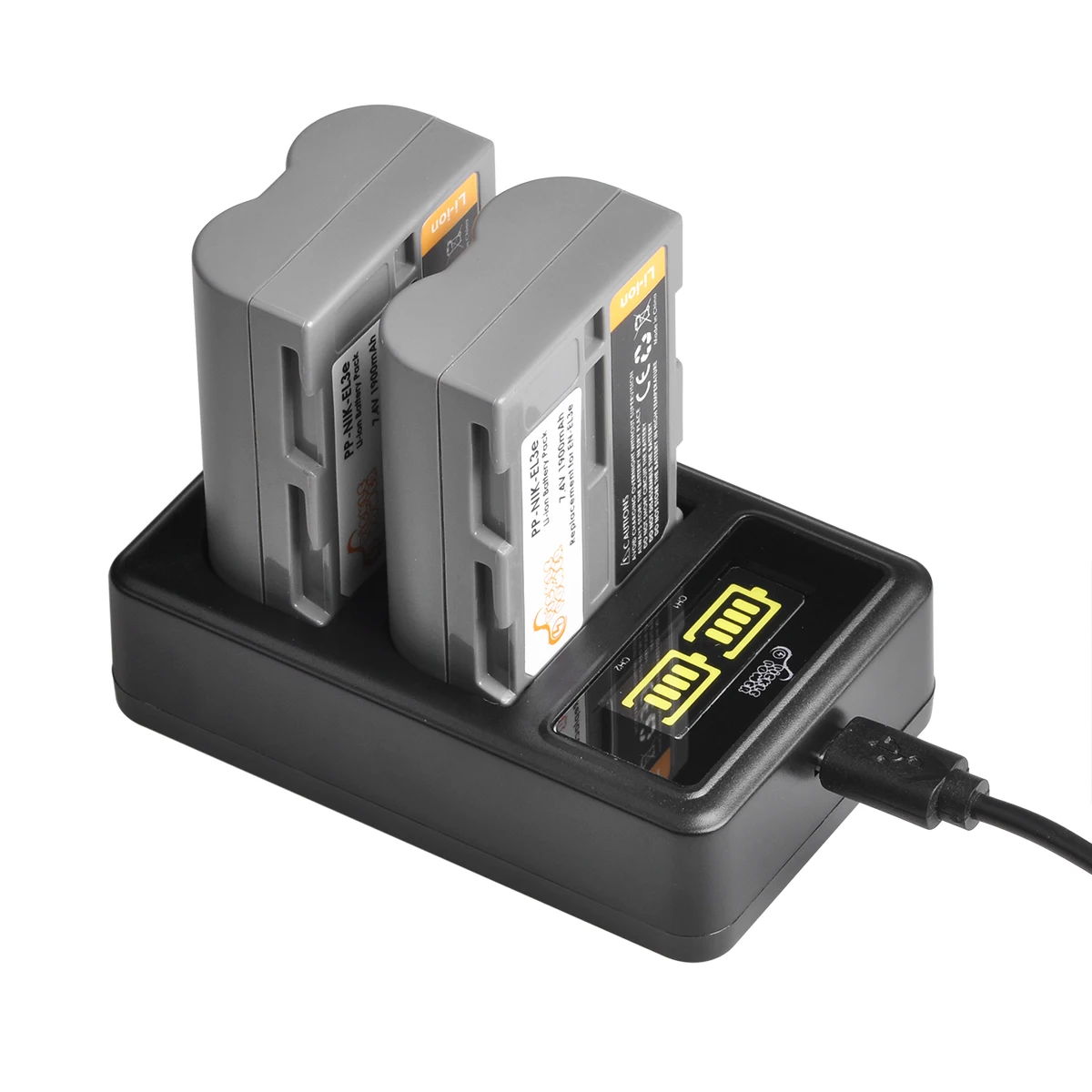 

Pickle Power 1900mAh EN-EL3E EN EL3 Battery+LED USB Dual Charger for Nikon D50,D70,D70s,D80,D90,D100,D200,D300,D300S,D700