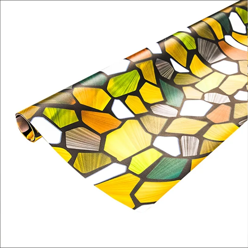 Цветная каменная картина без клея Электростатическая матовая пленка гостиная