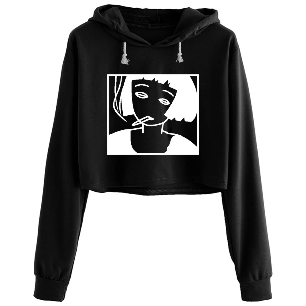 

Укороченные худи Bad Girl, Женский эстетичный Kpop корейский пуловер Y2k для девочек