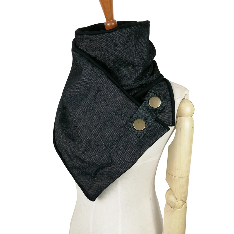 Новинка женский и мужской шарф унисекс 100% хлопок джинсовые шали зимнее кольцо