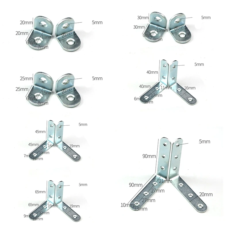 10 шт. Угловые скобы из нержавеющей стали защитные крепежи Семь размеров угловая