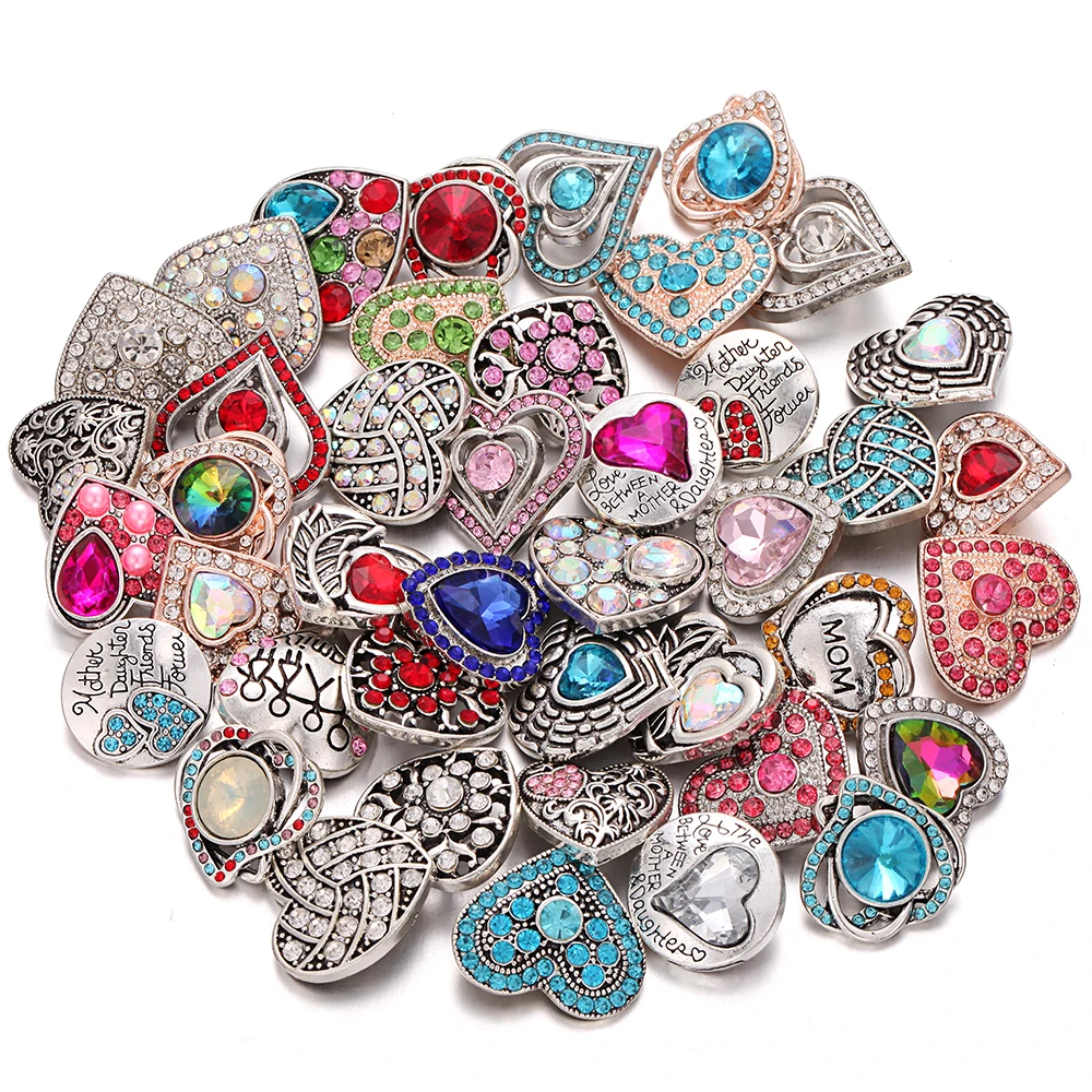 10 шт./лот оптовая продажа кнопки ювелирные изделия 18 мм металлические смешанные