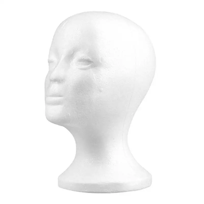 Women Practical Foam Female Mannequin Head Wigs Glasses Cap Display Holder Stand Model Styrofoam for Wig | Дом и сад