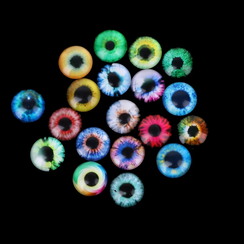 

20Pcs Glass Dolls Eye DIY Handcraft Animal Eyes Jewelry Accessories 10/16/20mm R9JD