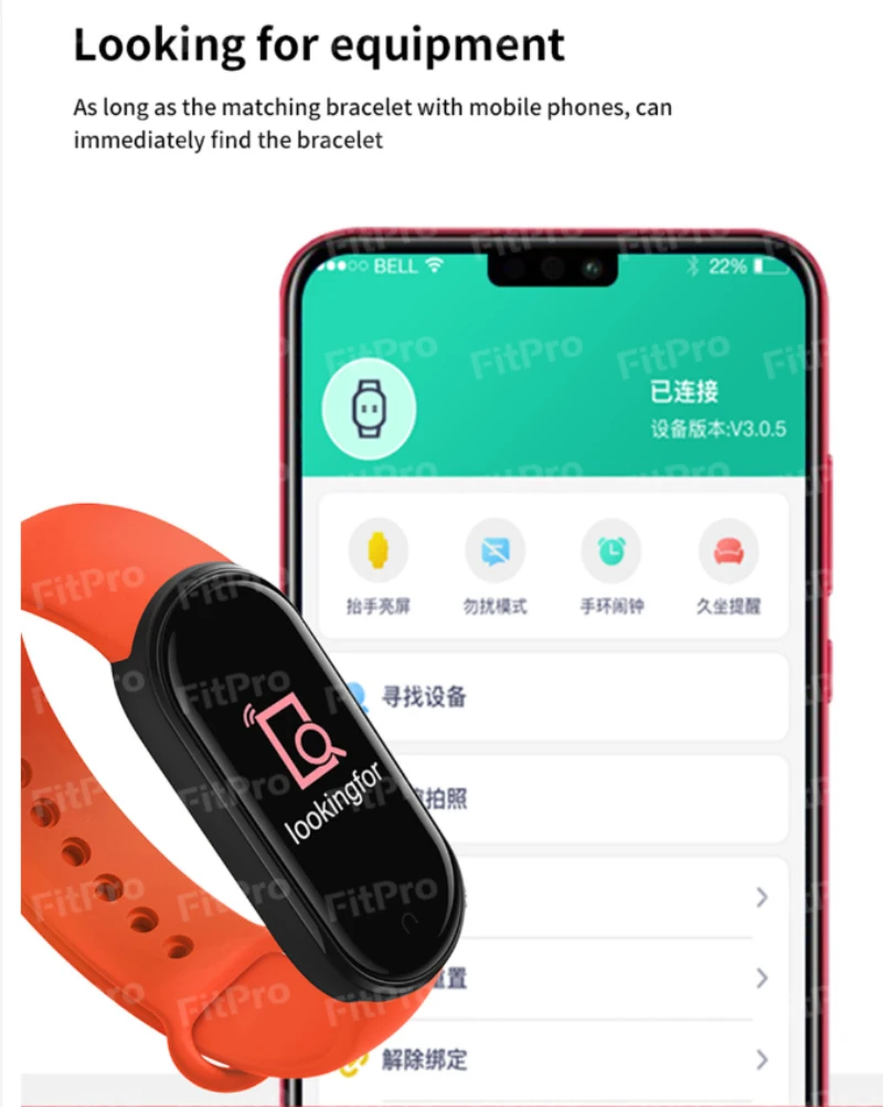 

M6 Smart Bracelet Watch Fitness Tracker Heart Rate Blood Pressure Monitor Color Screen IP67 Waterproof For Mobile Phone