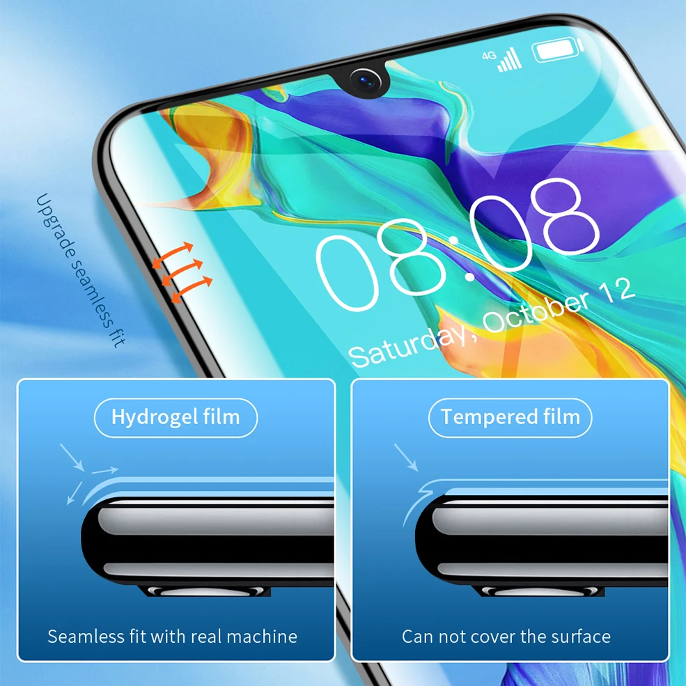 3 1 шт. защитная Гидрогелевая пленка 100D для Huawei P10 Lite P20 P30 Pro Защита экрана Mate 10 20 30