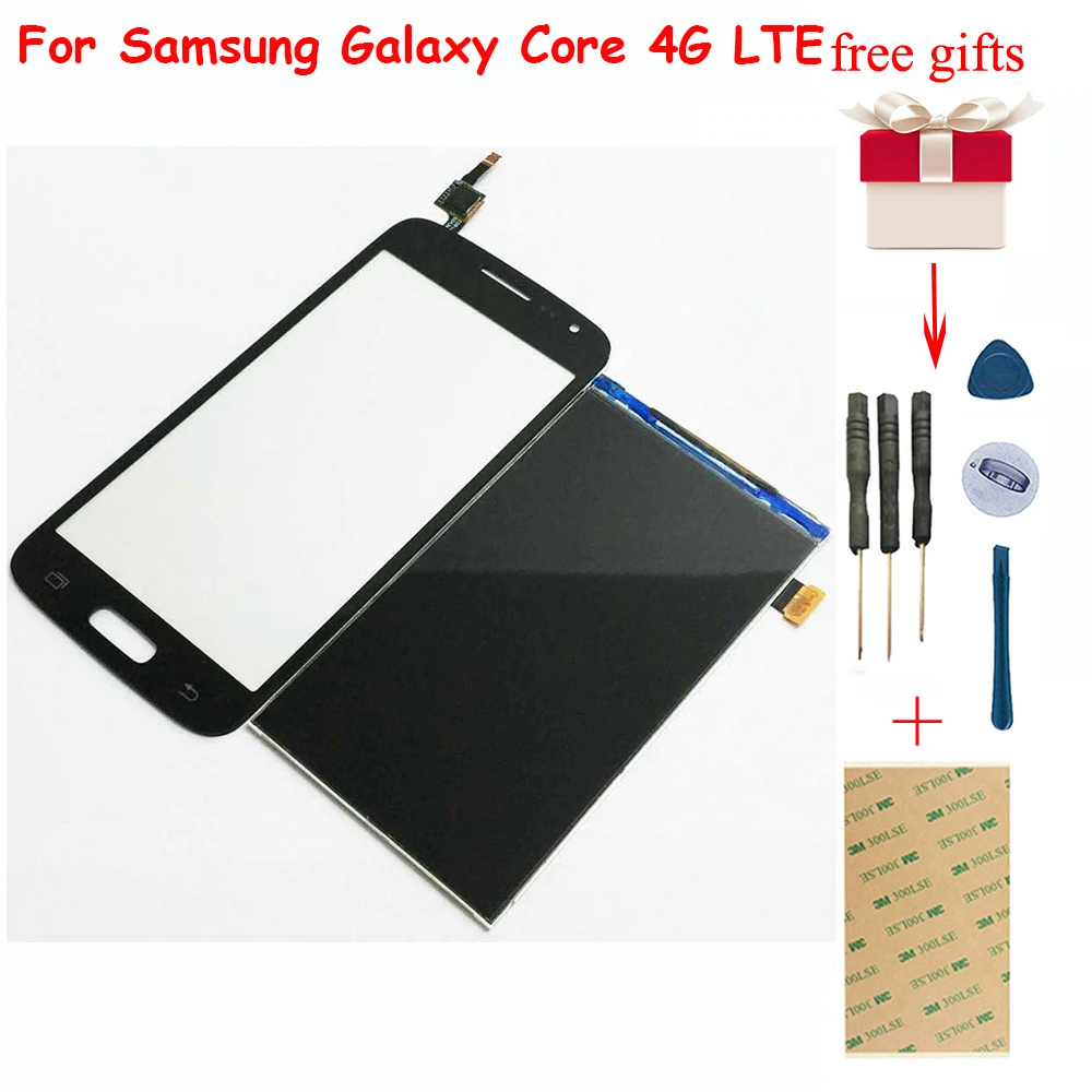 White / Black for Samsung Galaxy Core 4G LTE G386 G386F LCD Display Panel Screen Monitor + Touch Digitizer Glass Sensor | Мобильные