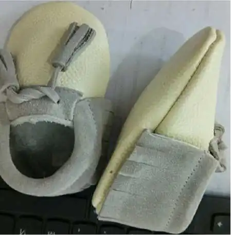 

Hot sell Genuine Leather Baby Moccasins Fox Shoes yellow leopard fringe Baby girls boys Shoes Newborn first walker Infant Shoes
