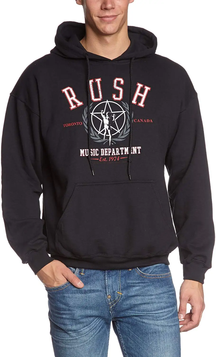 Мужская толстовка с капюшоном черного цвета| |