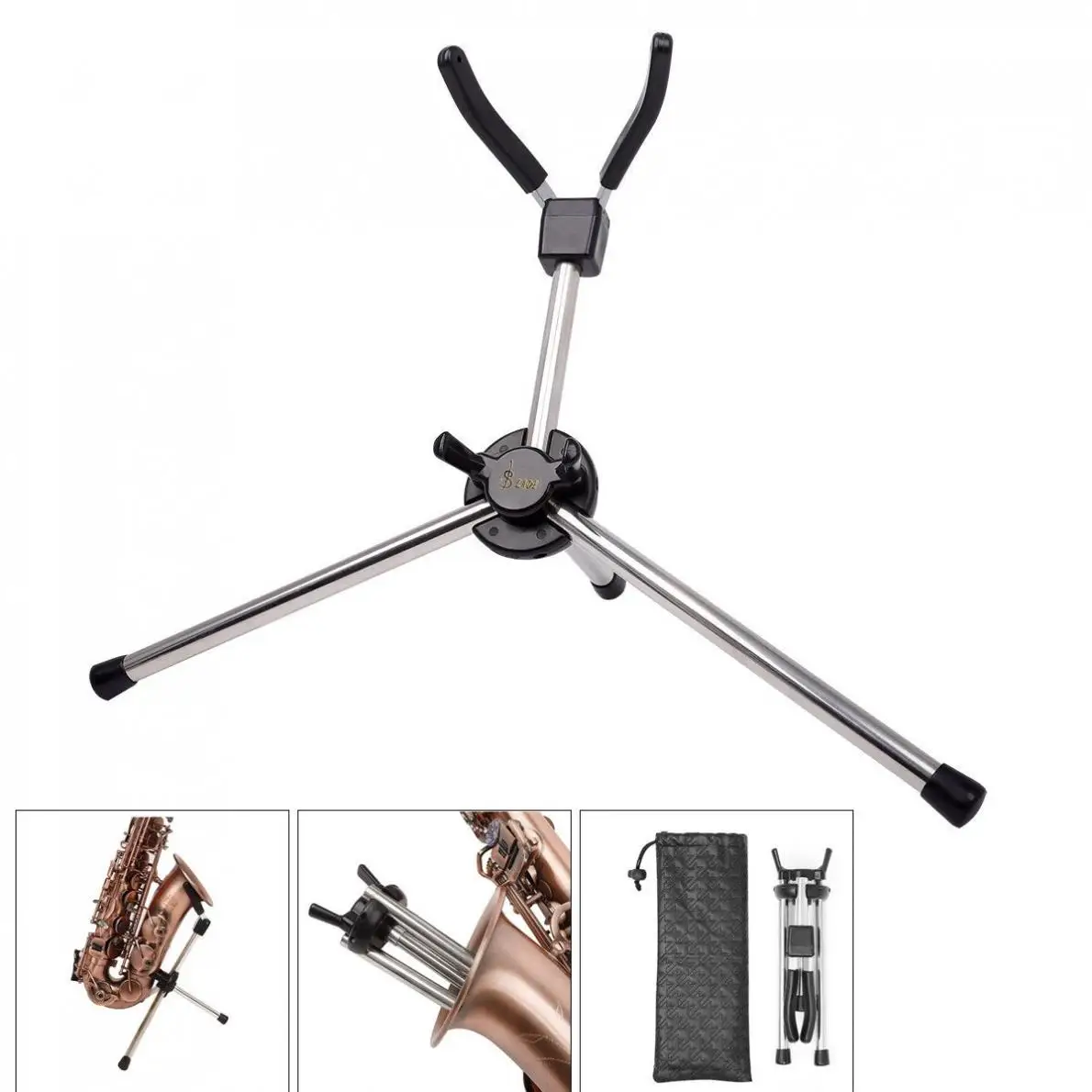 Складной альт тенор сопрано саксофон подставка из Нержавеющей Портативный