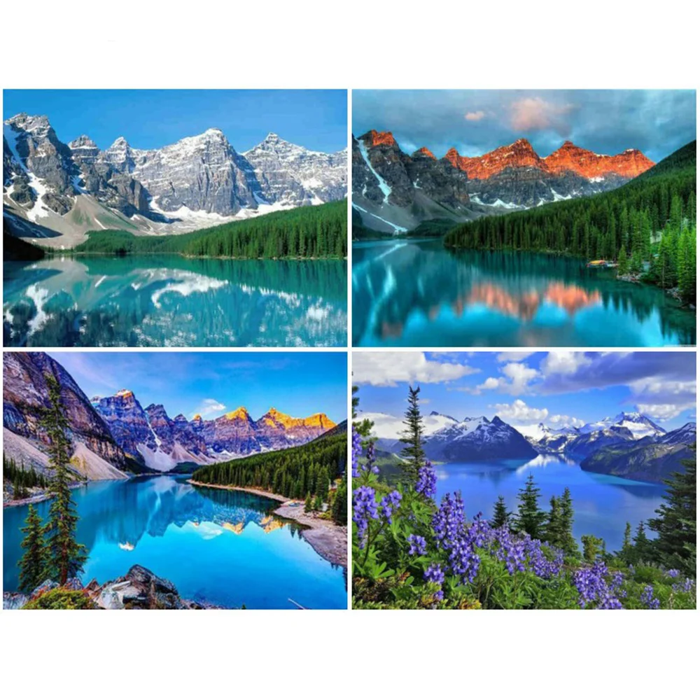 

CraftArtGo 5D DIY Алмазная вышивка пейзажа полный квадратные Стразы мозаика, вышивка крестиком на рисунке, со стразами в виде цветка; Комплект