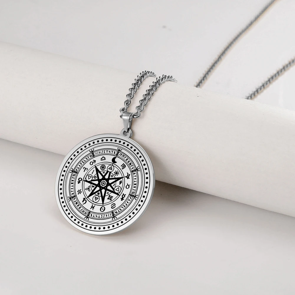 LIKGREAT Северные викингские ожерелья Vegvisir Helm of Awe Rune амулет рунический компас подвеска скандинавская цепочка ювелирные изделия для мужчин и женщин.