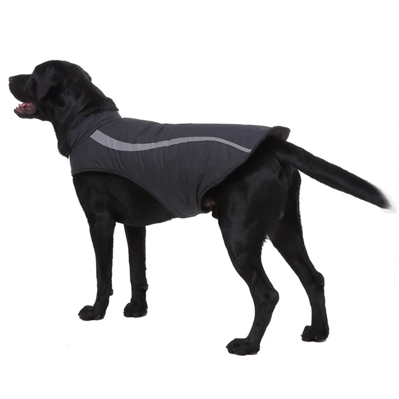 Reflective Large Dog Clothes Winter Puppy Jacket Warm fleece Pet Coat Waterproof Clothing Vest For Small Medium big Dogs | Дом и сад
