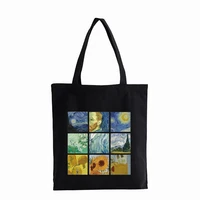 van gogh shopping bag graphic tote harajuku shopper bag women canvas shoulder bag female ulzzang eco large capacity bolsas