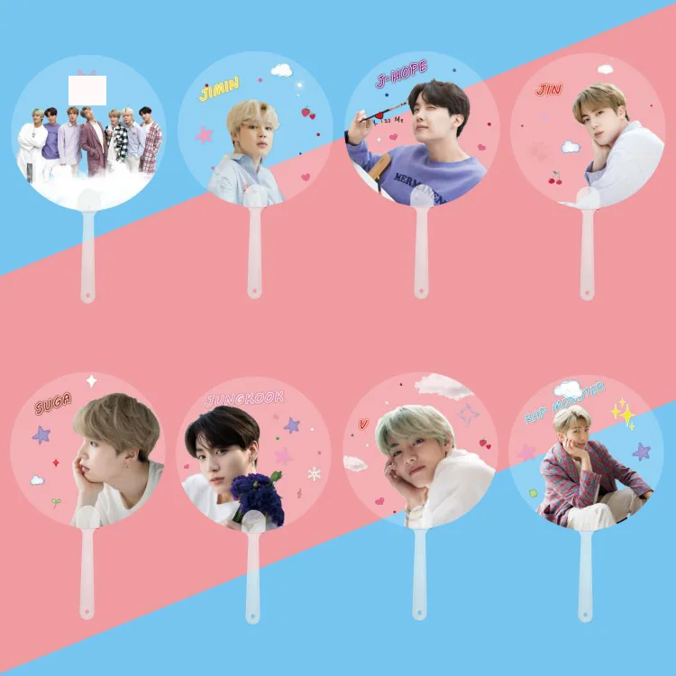 

Bangtan Boys Wholesale Kpop Bangtan Boys Printed Transparent Hand Fan PVC Collection Hand Fans Plastic Fan Album Fans Toy Gift