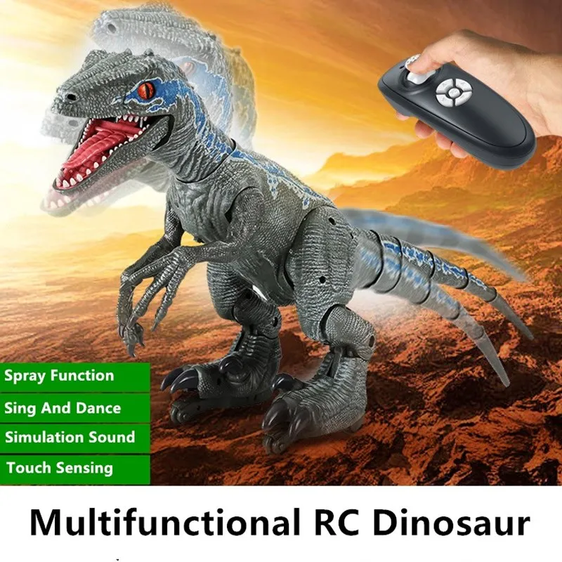 

Интеллигентая (ый) Имитационные прогулочные динозавр RC 2,4 г сенсорный экран Сенсор спрей петь и Танцы электрический пульт дистанционного Уп...