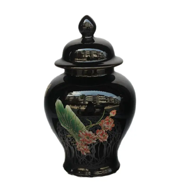 Керамический Лотос горшок черный цветок лотоса верхний для хранения | Дом и сад