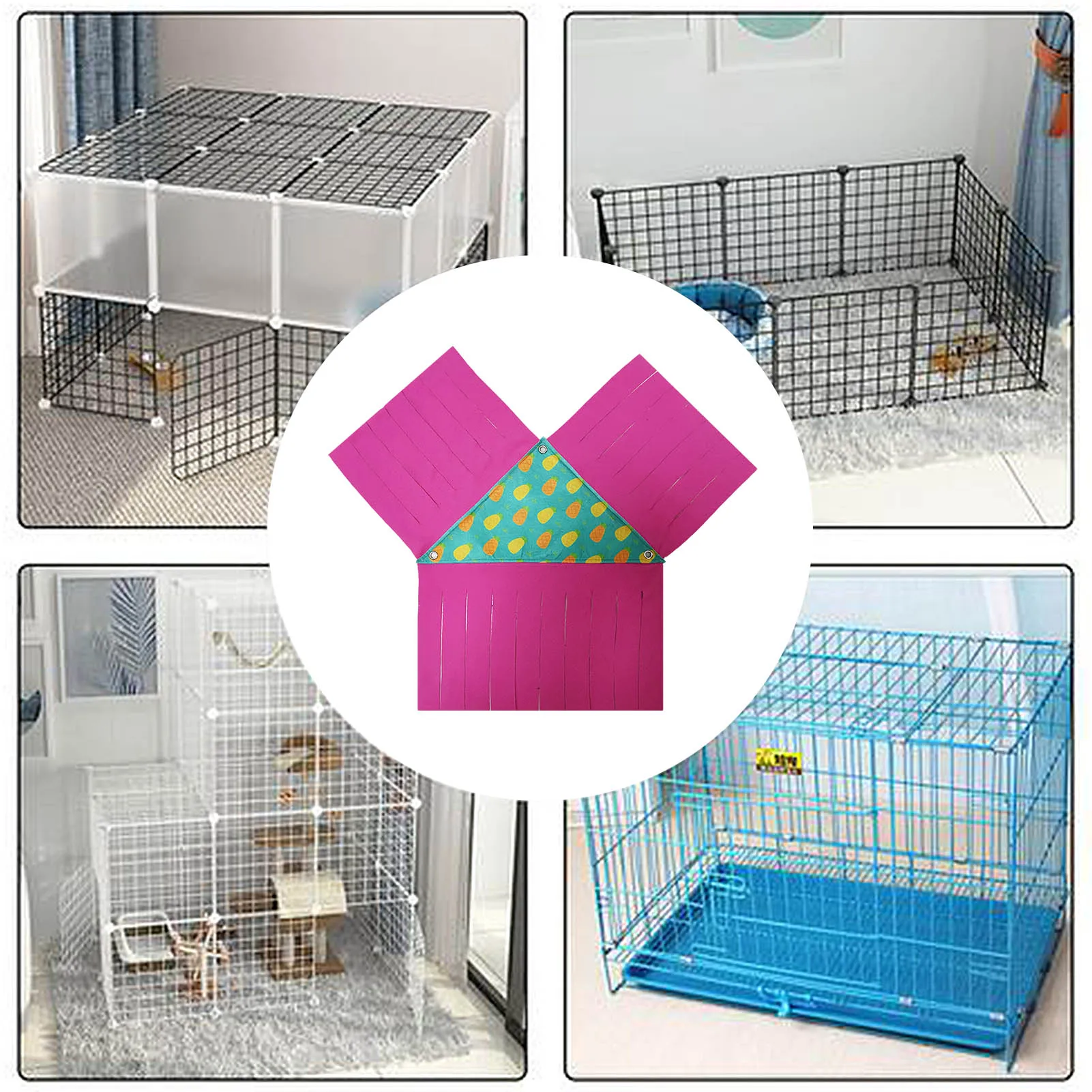

Tassel Strip Pet Tent Hideout Hideaway Guinea Pig Hamster Hedgehog Hammock Curtain Small Pets Hanging Bed Corner Nest Mat House