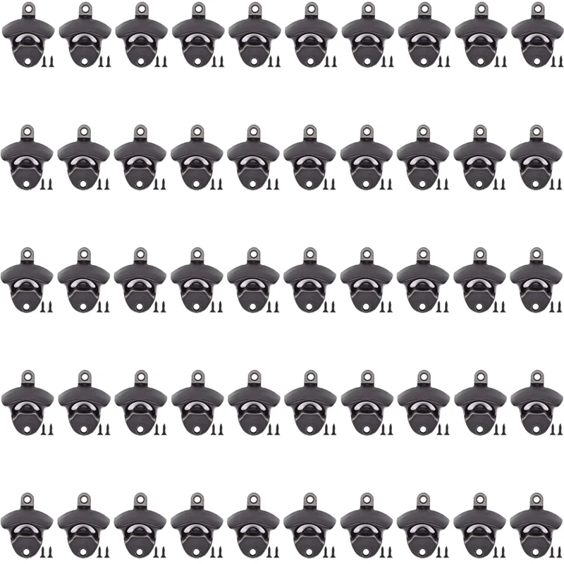 50 pack bottle opener wall mounted vintage zinc alloy beer openers kitchen tools four colors available bar accessories gadgets free global shipping