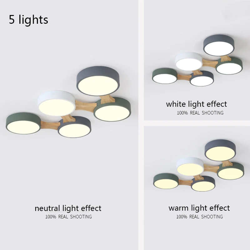 $18.20 Modern personality design molecular connection shape LED acrylic & wood ceiling lamp for living room bedroom children room hall