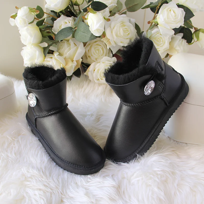 Женские зимние ботинки в австралийском стиле Ботильоны из 100% натуральной