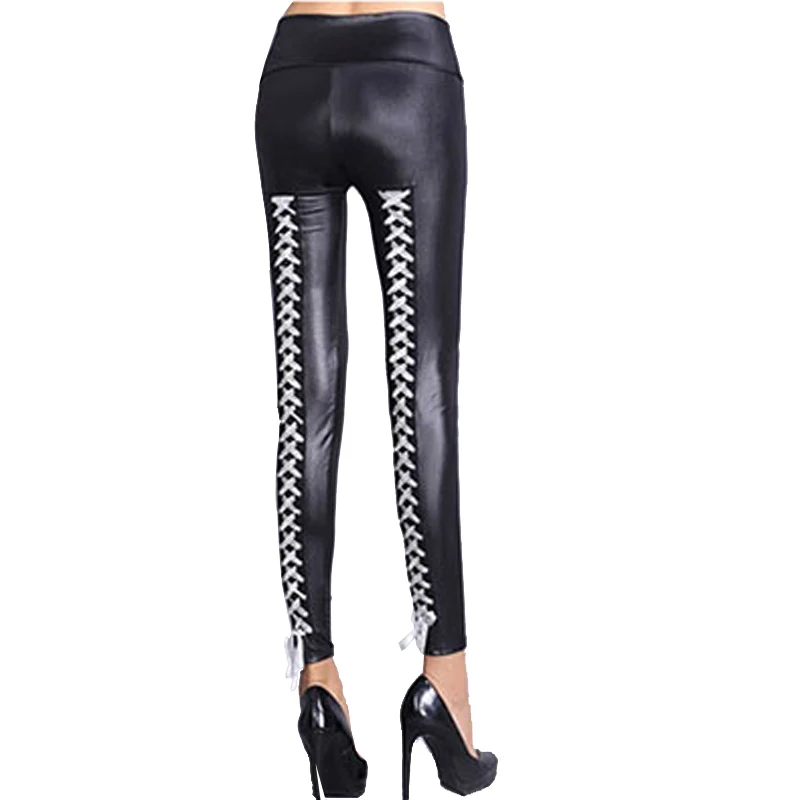 Женские кожаные брюки, женские осенне-зимние брюки с высокой талией, кожаные брюки, уличные обтягивающие Стрейчевые брюки-карандаш от AliExpress WW