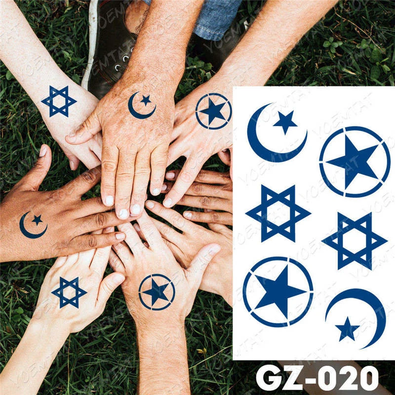 Водостойкая Временная тату-наклейка Juice стойкая перекрестная Арабская буква