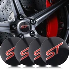 Колпачки на ступицу колеса автомобиля из алюминиевого сплава, 56 мм, 4 шт., декоративные наклейки, наклейки для Ford ST FOCUS 2 Focus 3 Mondeo Fiesta Kuga MK2 MK3