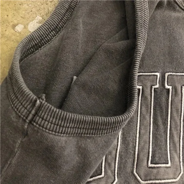 

Women men Brand summer shorts sets Sleeveless Letter Embroidery Dark Gray Tank Top and short pant Old Street two piece set women