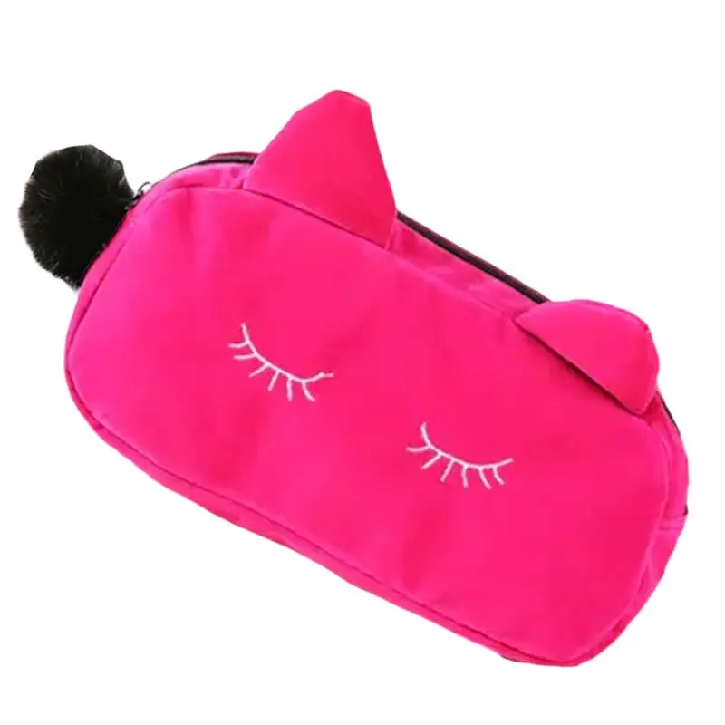 Оптовая продажа модные женские сумки для макияжа с кошкой девочек чехол хранения