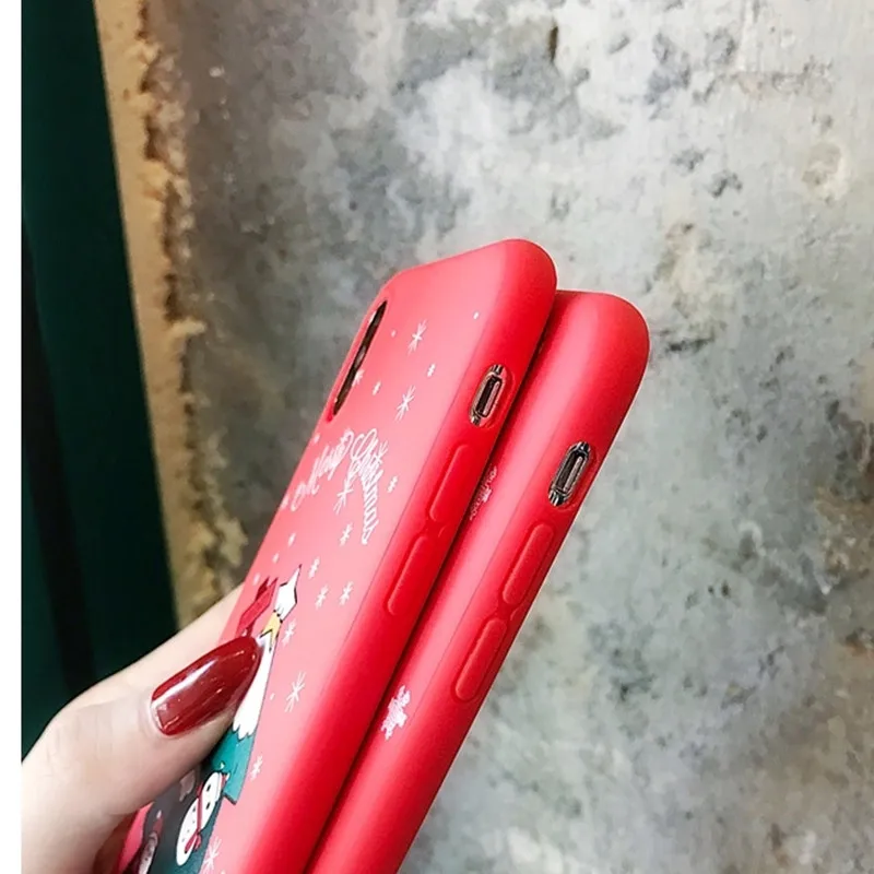 Рождественский чехол с рисунком оленя для iPhone XR XS Max X 5 5S мягкий силиконовый