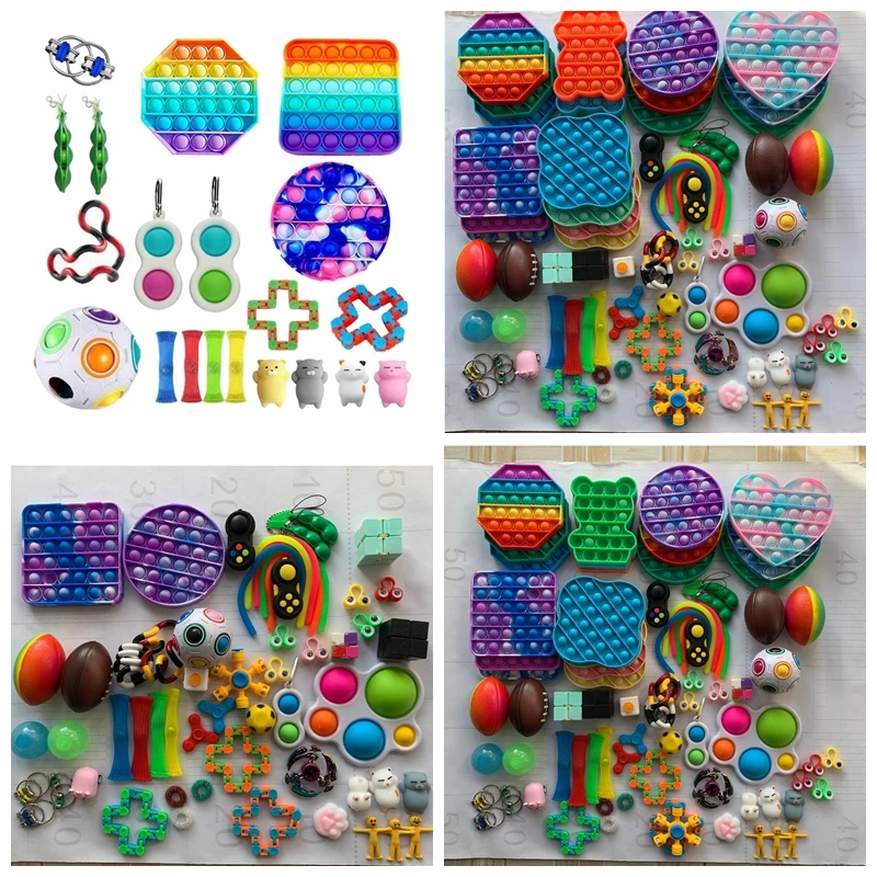 

Fidget Toys 20PCS Pack Anti Stress Toys Adults Children Squishy Sensory Stress Set It Relief Figet Toy