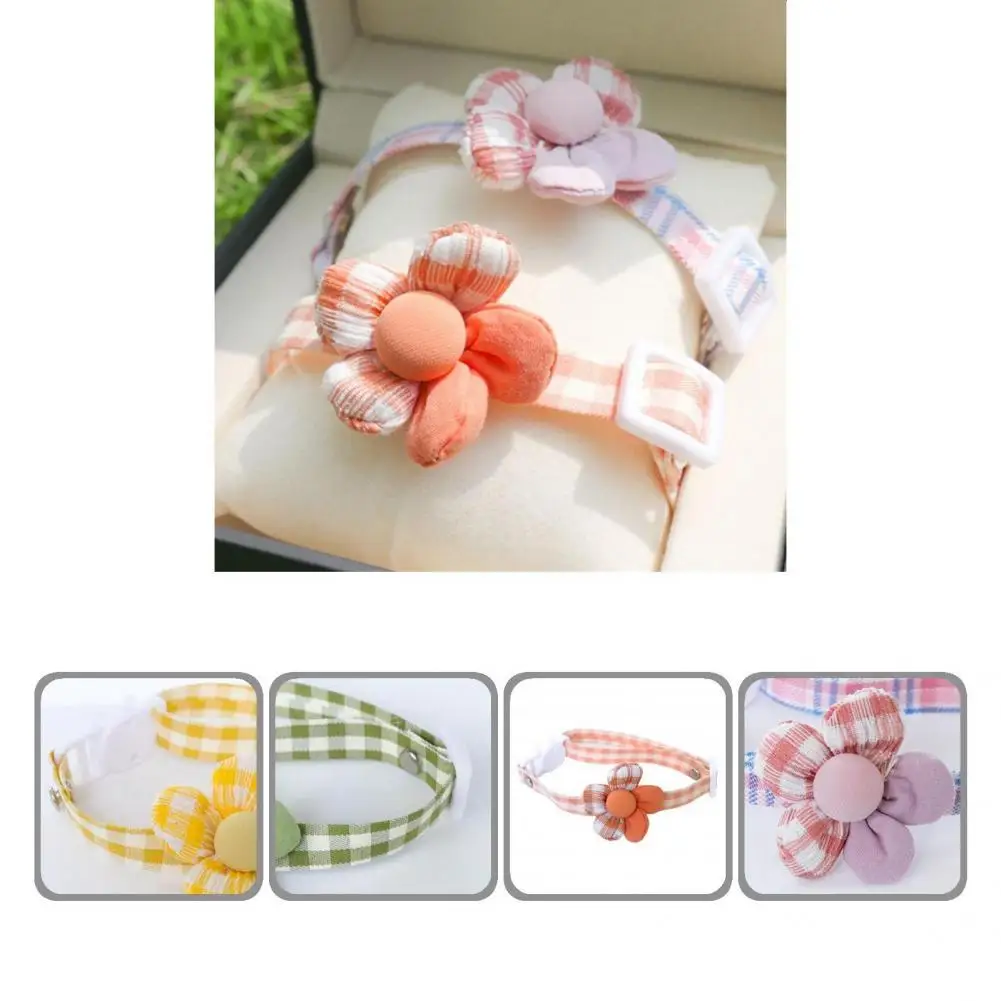 

Practical Pet Collar Safe Buckle Design Fabric Dogs Kitten Festival Decorative Mute Collar Dog Collar Cat Collar