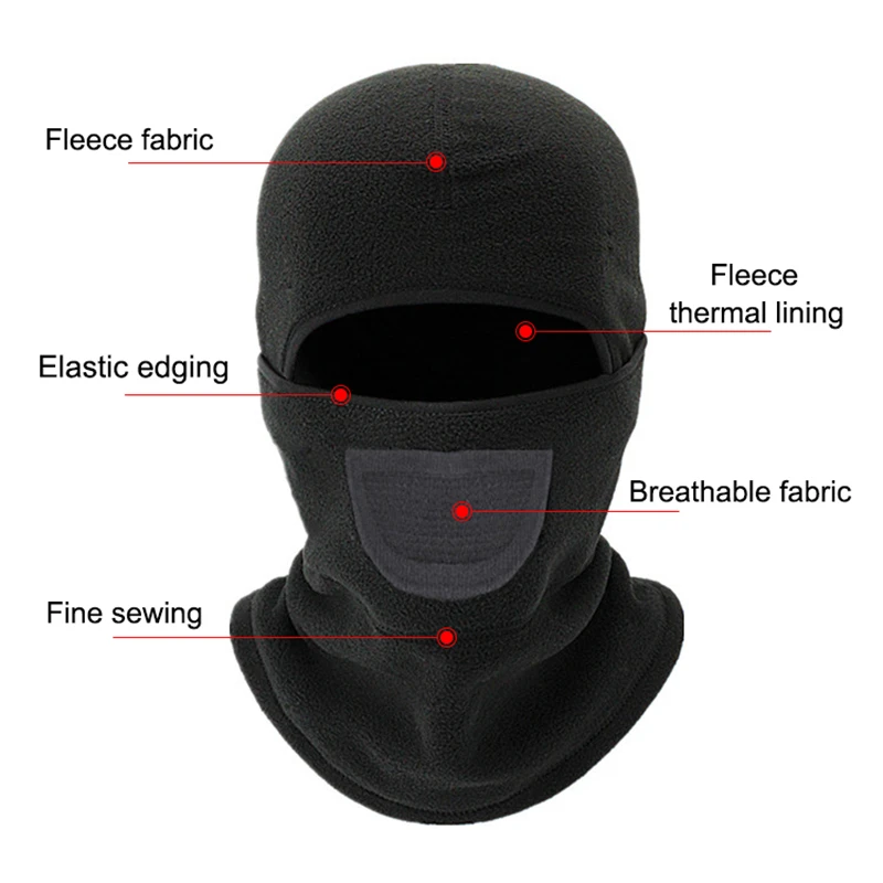 WOSAWE зимняя велосипедная Кепка Флисовая теплая ветрозащитная велосипедная маска Балаклава для катания на лыжах, рыбалки, катания на коньках, головной убор - Цвет: RDMZ01C