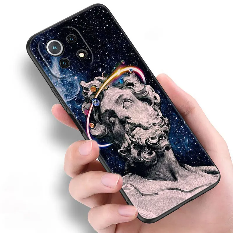 mona lisa art david phone case for xiaomi mi poco x3 nfc f3 gt m3 10t 11t 11x pro 11i a2 11 lite ne 5g civi soft tpu black cover free global shipping