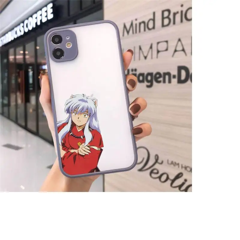 

Inuyasha anime manga luxury Phone Case shell matte transparent For iphone 7 8 11 12 plus mini x xs xr pro max cover