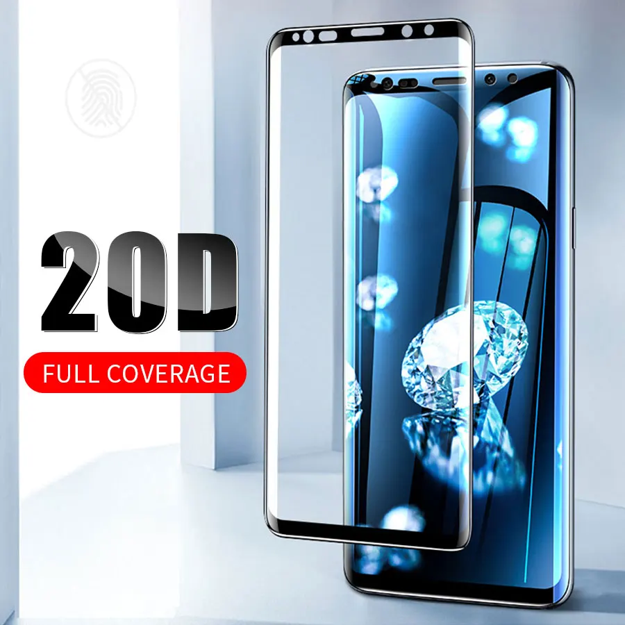Полностью изогнутое закаленное стекло для Samsung Galaxy S8 S9 Plus S10e Note 20 Ultra 8 9 Защитная