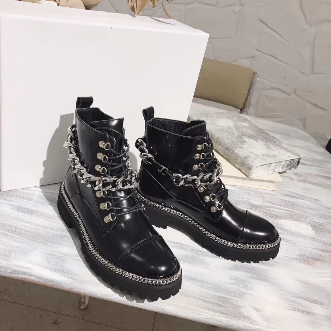

Size35-41 Women Platform Height Increasing Boots Ladies Metal Decoration Genuine Leather Ankle Boots Zapatos Botines Mujeres