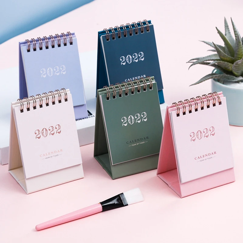 

2022 Simple Black White Grey Series Desktop Calendar Dual Daily Schedule Table Planner Yearly Agenda Organizer Office