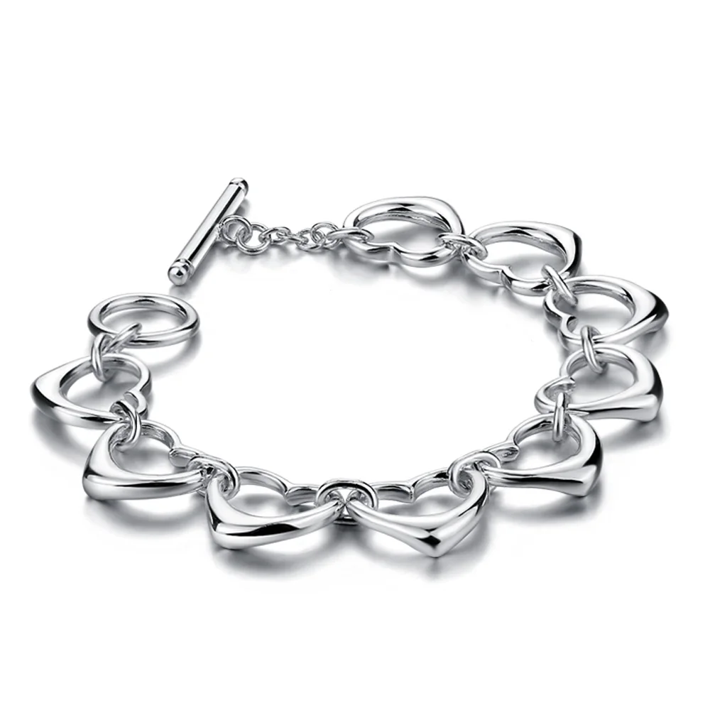 Новые модные 925 Серебряный браслет женский серебро орнамент плавления и