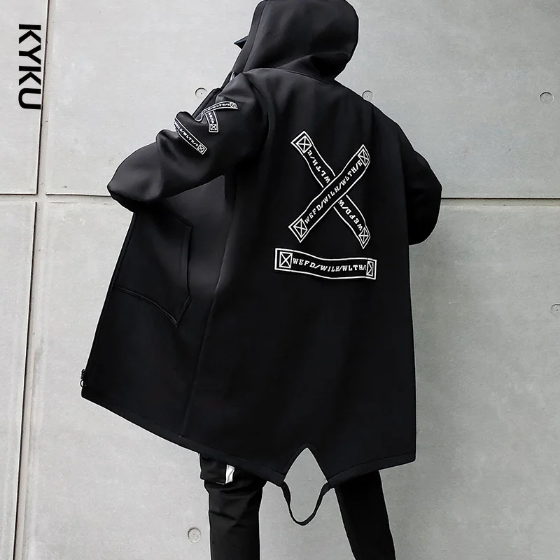

Осень 2021, Женская ветровка с принтом в стиле Харадзюку, пальто с лентами, мужская повседневная верхняя одежда, уличная одежда в стиле хип-хоп