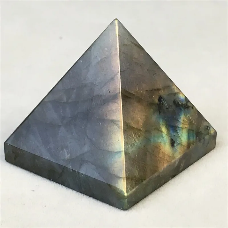 Cristal de cuarzo labradorita Natural, punto de pir&aacute;mide curativo, aleatorio, 1 ud.-3