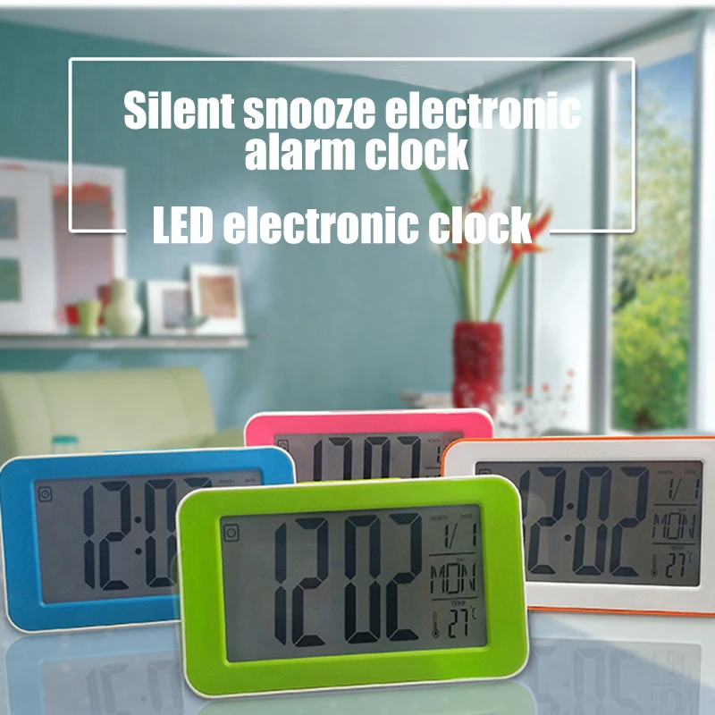 Будильник ЖК дисплей цифровые часы звук функция сенсорного управления
